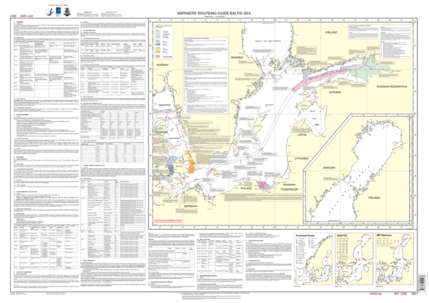 Duitse kaart 2911 - Mariners' Routeing Guide Baltic Sea